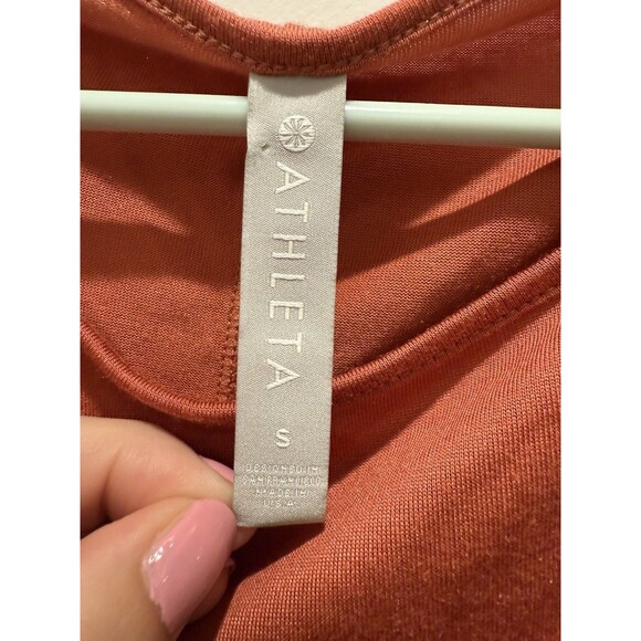 NWOT Athleta Dolman Tee Burnt Orange Size Small S Oversized Short Sleeve - Picture 4 of 6